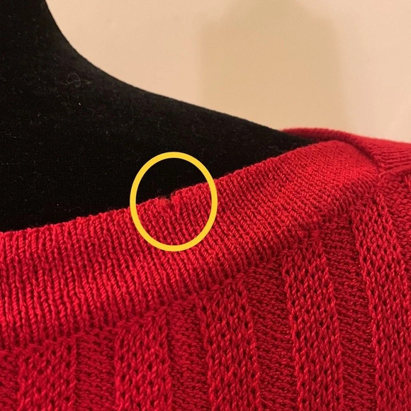 ST. JOHN SPORT by MARIE GRAY Bateau‎ Neck Boxy Sweater in Red - Picture 8 of 12